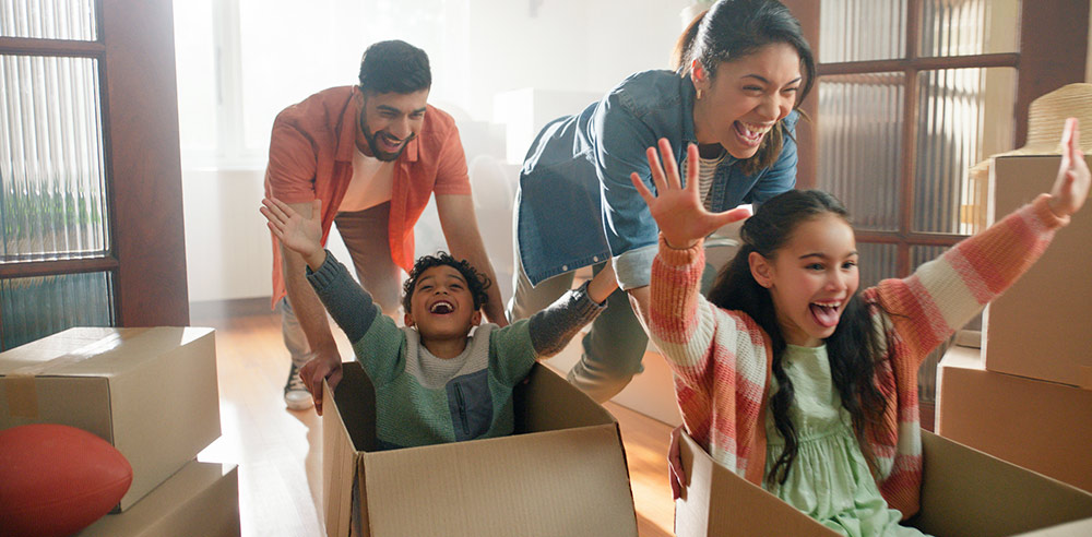 Family moving into new home